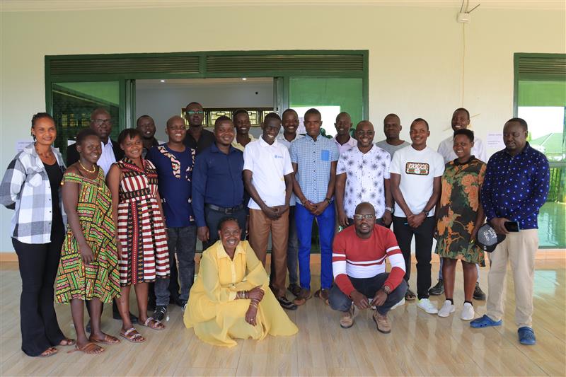 Participants standing outside training venue.